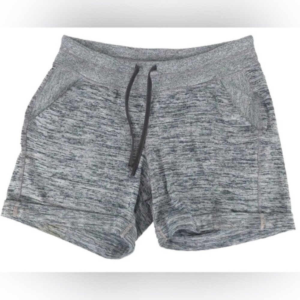 ATHLETA Balance Grey Pull On Drawstring Sweatshorts with Side Pockets Size M